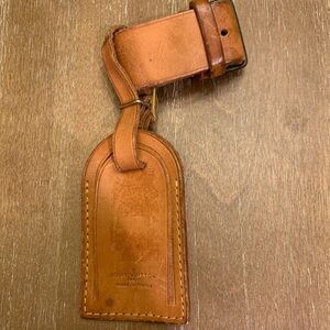 Authentic Louis Vuitton Luggage Name Tag and Poignet